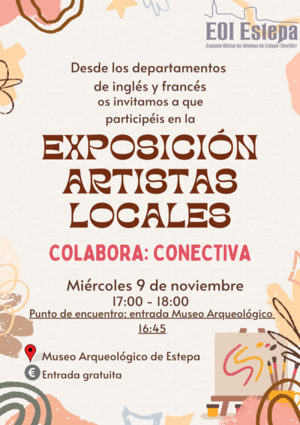 Visita exposición artistas locales de Estepa