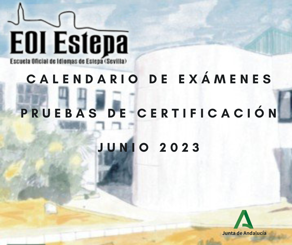 Calendario Pruebas Certificación Junio 2023