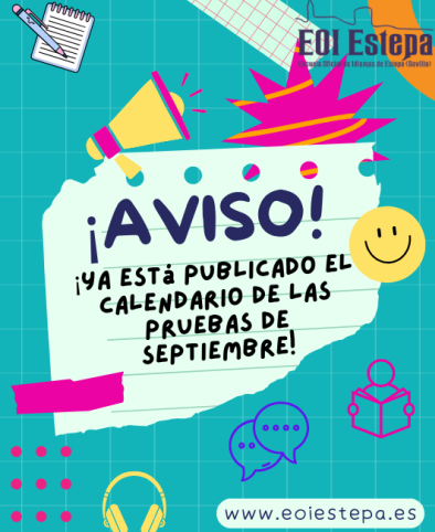 CALENDARIO PRUEBAS EXTRAORDINARIAS DE SEPTIEMBRE
